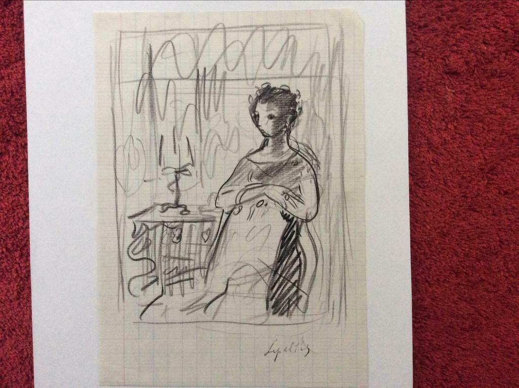 originele tekening 14,5 x 20,5 cm en deze manier van tekenen, Antiek en Kunst