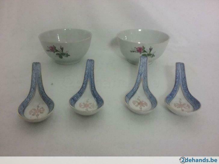 Bols et cuillères chinois, Enlèvement ou Envoi, Utilisé, Tasse(s) et/ou soucoupe(s)