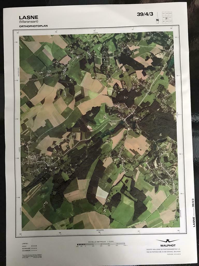 Orthophotoplan de 1978 cartes géographiques, Antiquités & Art, Géographie