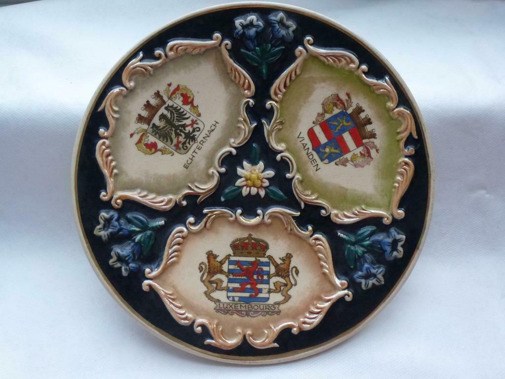 Plat décoratif Luxembourg, Echternach, Vianden, poterie, Antiquités & Art, Enlèvement ou Envoi