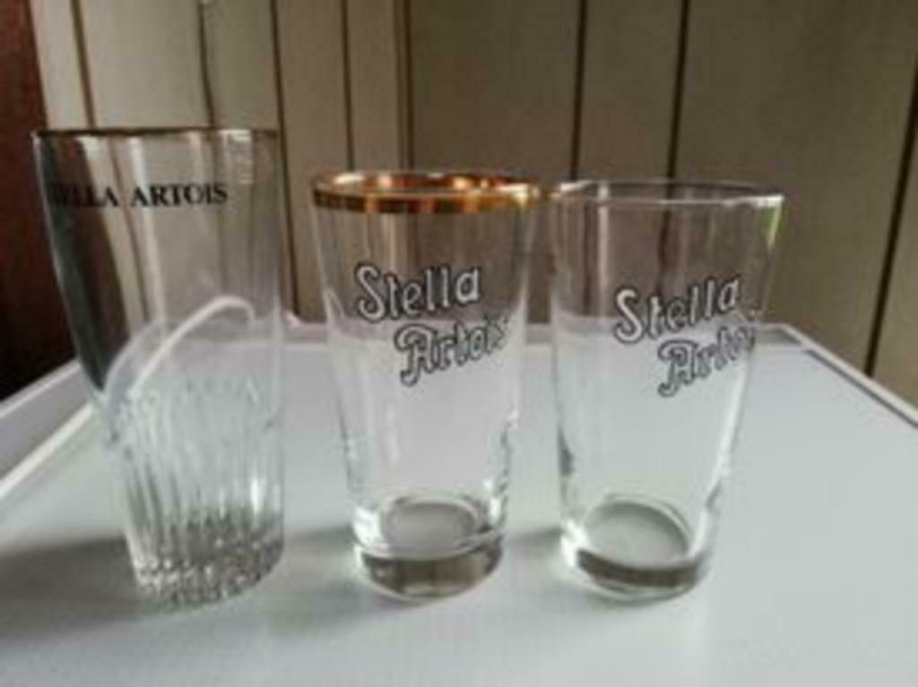 Stella Artois oude glazen, Ophalen of Verzenden, Zo goed als nieuw, Glas of Glazen, Stella Artois