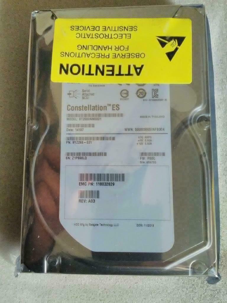Seagate Constellation ES ST2000NM0001 2TB SAS 7.2K 6Gb/s 3.5, Computers en Software, Harde schijven, Gebruikt, Server, Intern