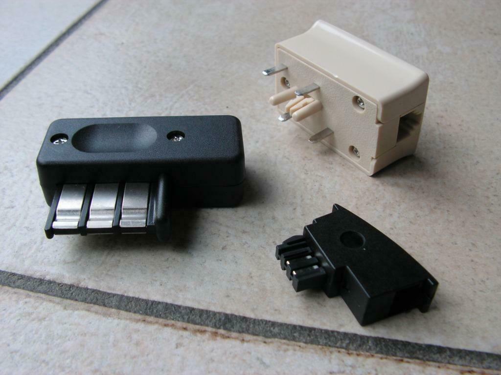 Lot de 3 adaptateurs de prise téléphonique, Télécoms, Enlèvement ou Envoi, Comme neuf
