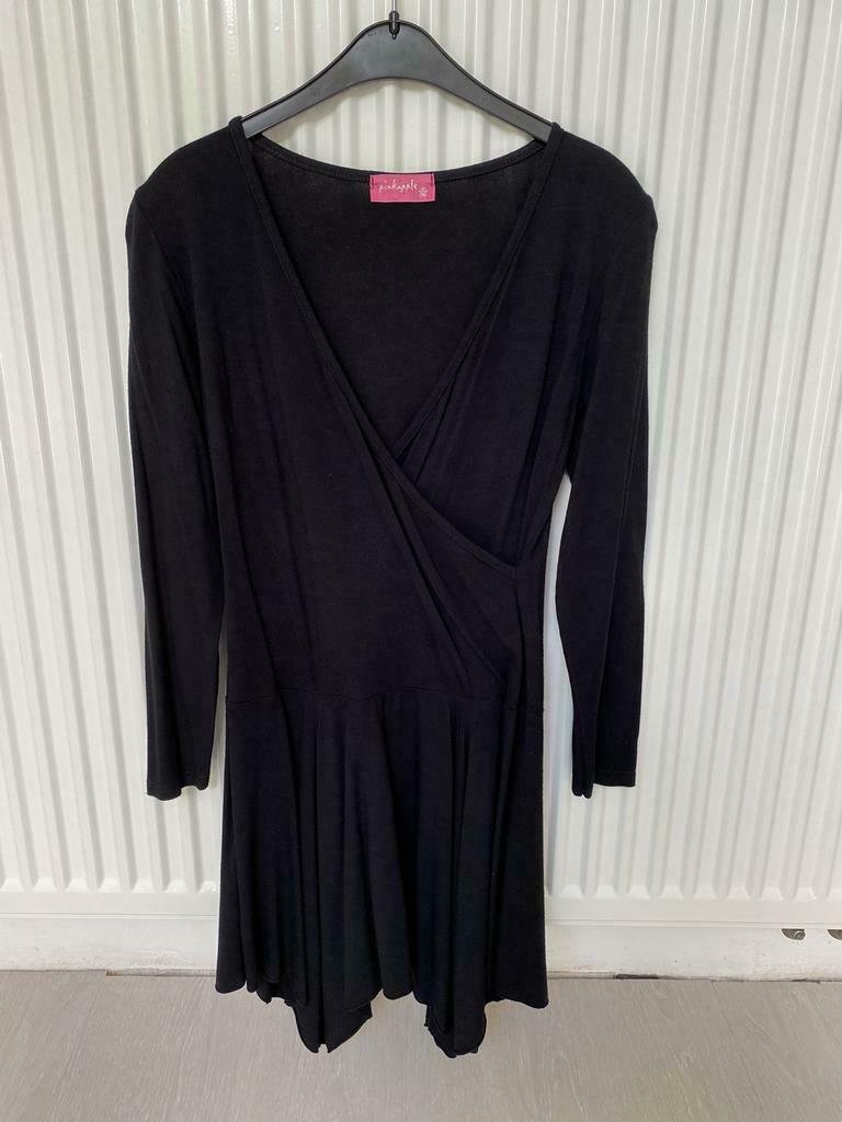 Robe (manches 3/4) 36/S, Porté, Taille 36 (S), Noir, Au-dessus du genou