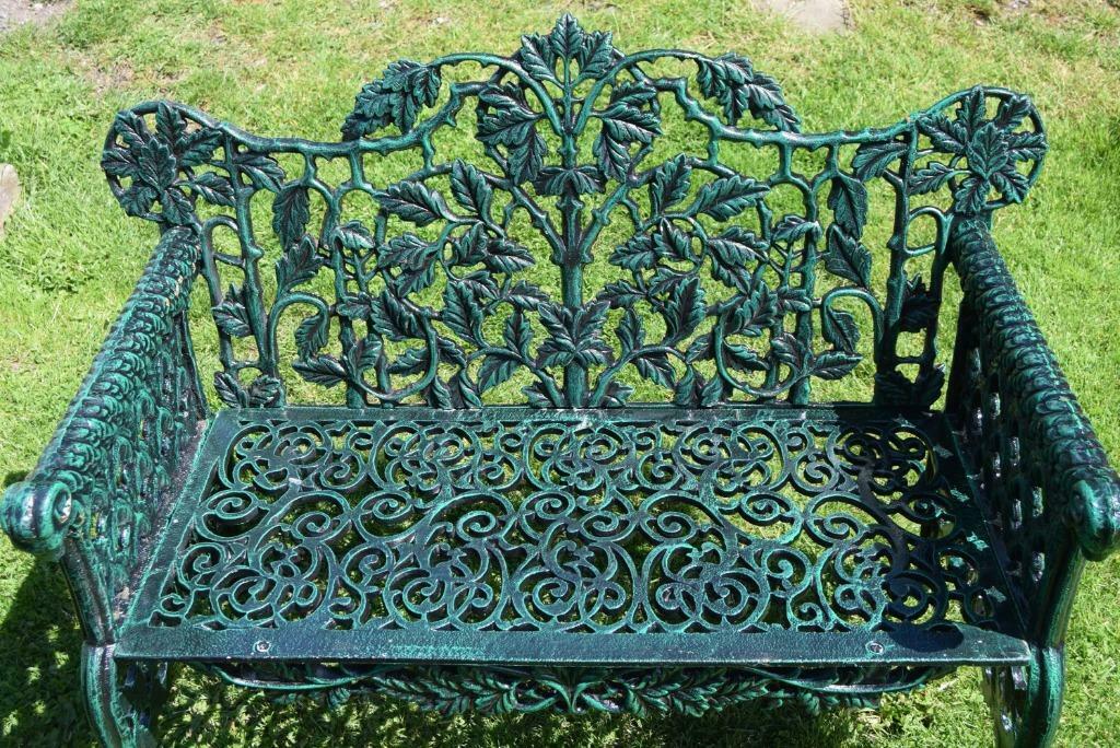 Banc de jardin en fonte patinée, Jardin & Terrasse, Ensembles de jardin, Enlèvement, Utilisé, Autres matériaux