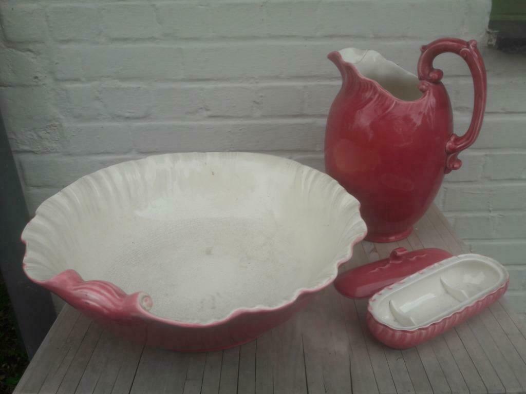 Porselein wasset Sarregemuines 2-delig, Antiek en Kunst, Ophalen of Verzenden