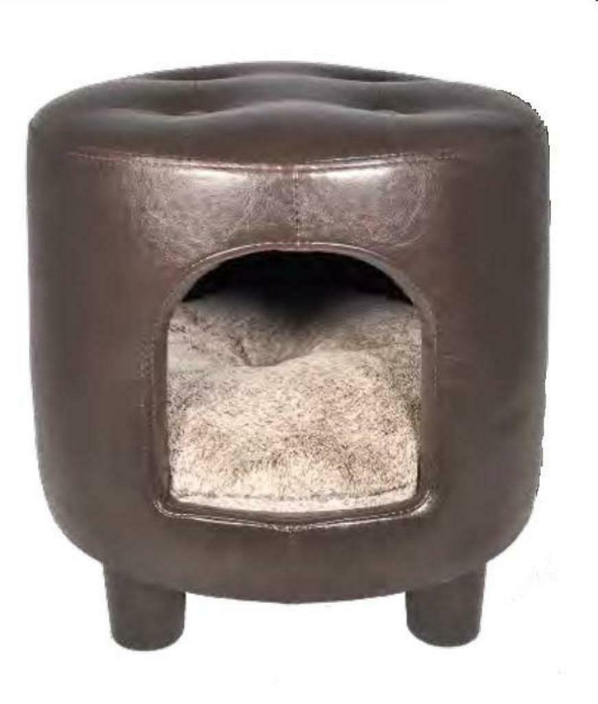 Slaaphuis-Pouf Cuir artificiel Gwen Brown, Animaux & Accessoires, Enlèvement, Neuf