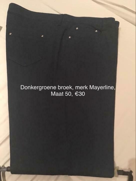 MAYERLINE, donkergroene broek, NIEUW, maat 50, Maat 46/48 (XL) of groter, Nieuw, Ophalen of Verzenden, Lang