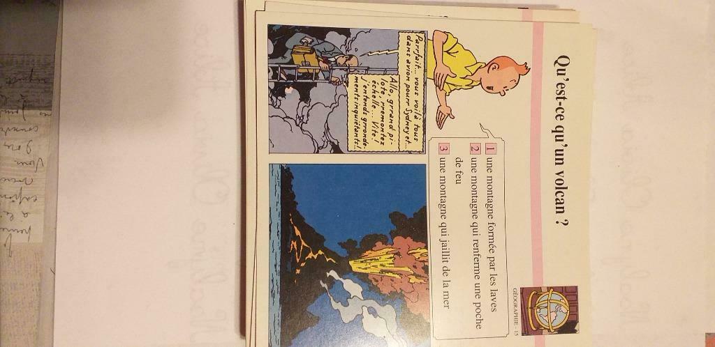 Fiches Tintin, Enlèvement ou Envoi, Tintin, Utilisé, Image, Affiche ou Autocollant