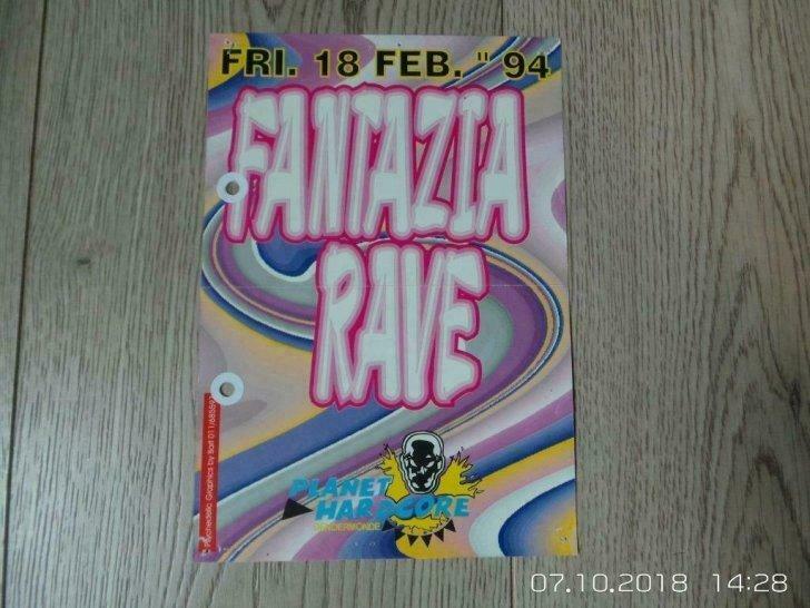 Flyers Fantazia Rave @ Planet Hardcore (Dendermonde) 1994, Tickets en Kaartjes