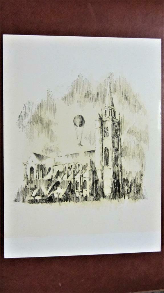 FIRST DAY OP KAART- LUCHTBALLON, Ophalen of Verzenden, Gestempeld, Overige thema's