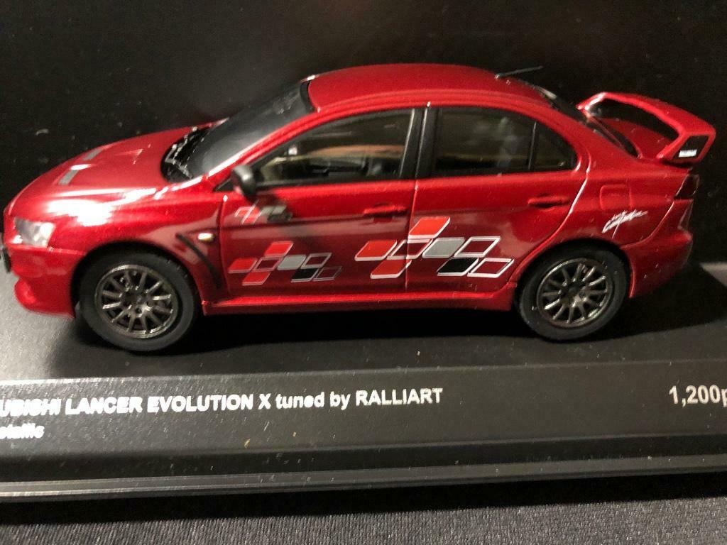 KYOSHO Mitsubishi Lancer Evo X tuned by RALLIART 1200 stuks, Hobby & Loisirs créatifs, Voitures miniatures | 1:43, Enlèvement ou Envoi