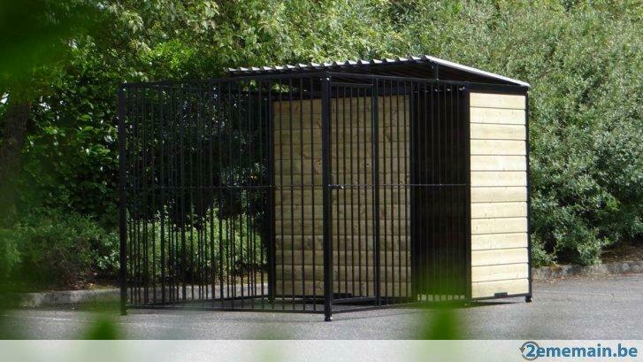 Chenil à barreaux en DOUGLAS + toit + abri chenil XXL enclos, Animaux & Accessoires, Envoi, Neuf