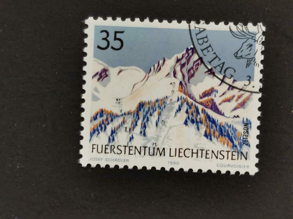 Liechtenstein 1990, Postzegels en Munten, Verzenden, Gestempeld