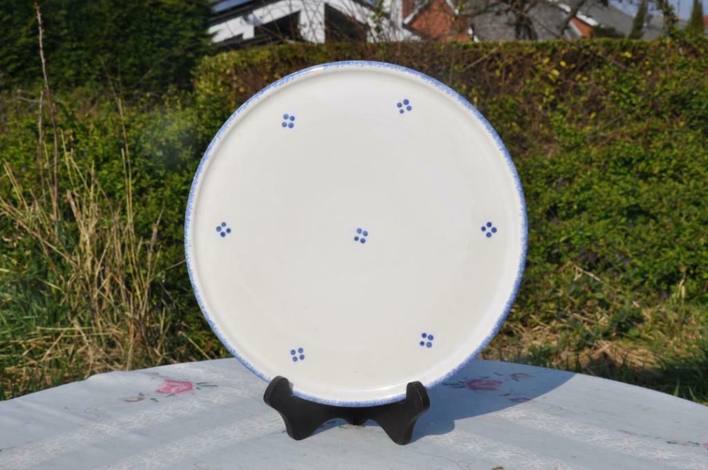 §  plat a tarte faience petite fleur bleu, Enlèvement ou Envoi