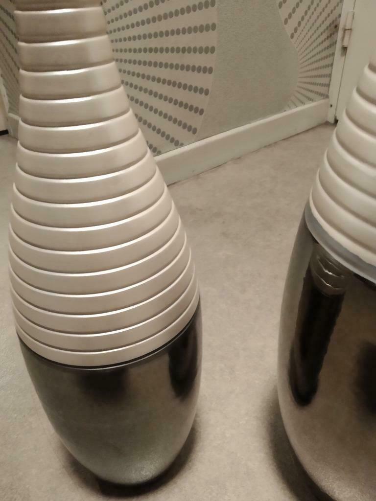 Ensemble de 2 vases noir et argent neufs, Enlèvement ou Envoi, Neuf, Noir