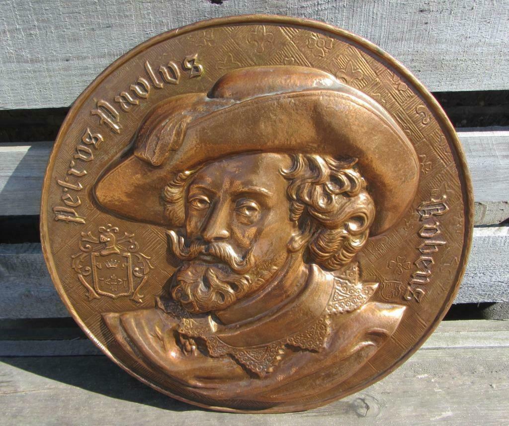 Plaque de cuivre "RUBENS" diam. 48 cm, Enlèvement ou Envoi