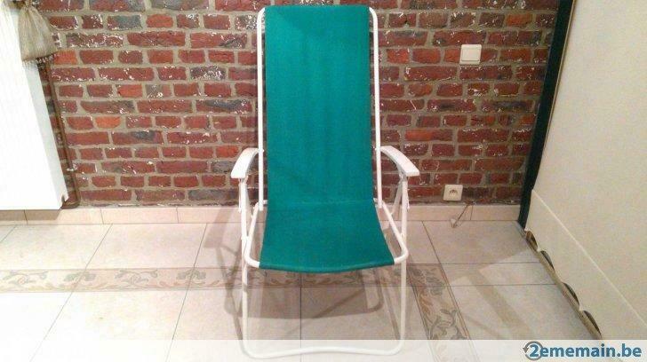 Relax en fer et toile verte., Jardin & Terrasse, Ensembles de jardin, Enlèvement, Utilisé