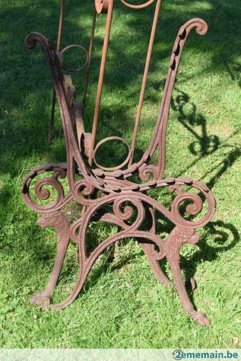 pieds de banc de jardin en fonte,(la paire), Jardin & Terrasse, Enlèvement, Utilisé
