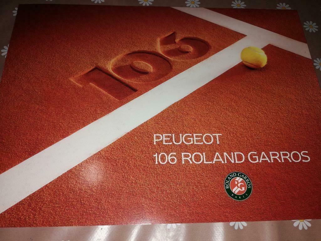 PEUGEOT 106 ROLAND GARROS brochure, Enlèvement ou Envoi, Neuf, Peugeot