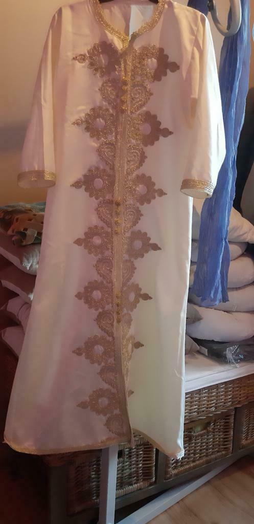 Marokkaanse kaftan, Kleding | Dames, Gelegenheidskleding, Ophalen of Verzenden, Zo goed als nieuw, Wit