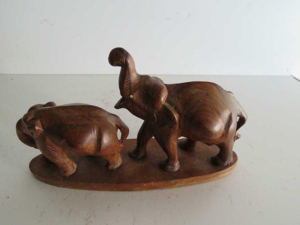 Olifanten houten beeldje, Verzamelen, Dierenverzamelingen, Ophalen of Verzenden, Zo goed als nieuw, Wild dier, Beeldje of Figuurtje