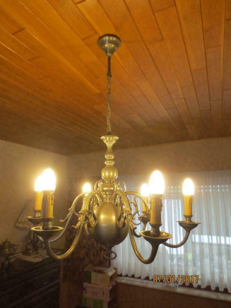 Handgemaakte tinnen luster, Enlèvement, Comme neuf, Métal