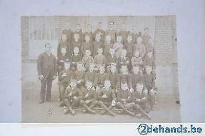 Heel oude Klasfoto, Helkijn, A. Hoet, Verzamelen, Verzenden, Gebruikt, Foto