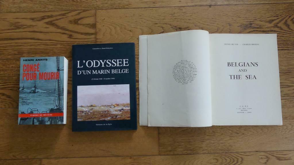 Lot de 3 livres sur les marins et la marine belges, Enlèvement ou Envoi, Deuxième Guerre mondiale, Utilisé, Marine