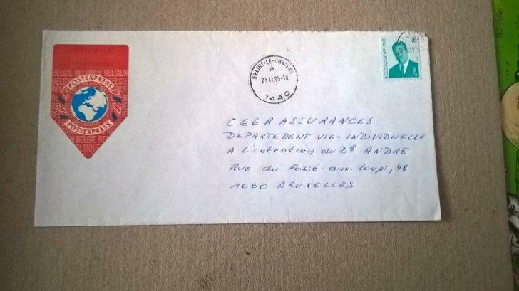 Vignette Postexpress., Envoi