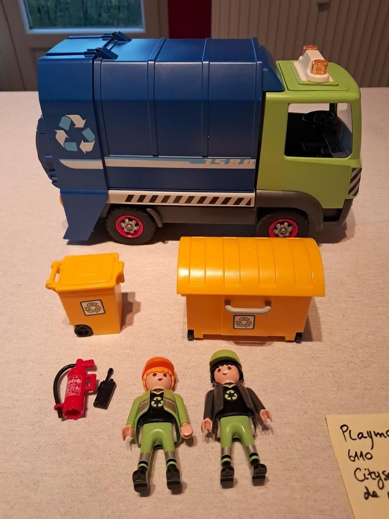 Playmobil 6110 set cityservice recyclingtruck, Kinderen en Baby's, Speelgoed | Playmobil, Zo goed als nieuw, Ophalen of Verzenden