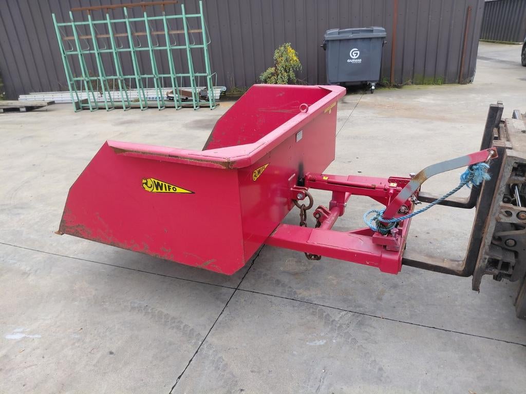 Wifo schep/kiep bak 1000liter heftruck als nieuw, Enlèvement, Chariot élévateur