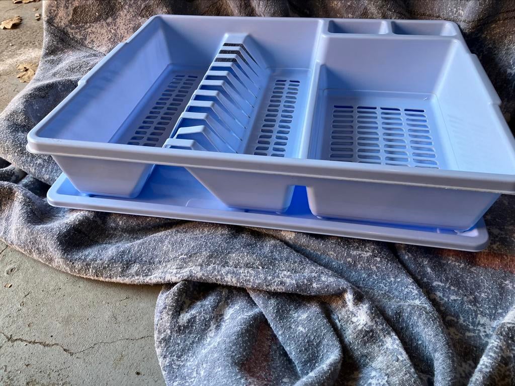 Égouttoir vaisselle en plastique, Maison & Meubles, Cuisine| Tupperware, Comme neuf, Bleu