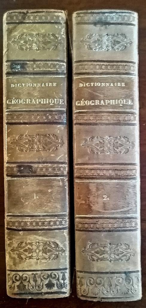 Dictionnaire Géographique Universel Brussel, 1837 2 delen, Antiquités & Art, Enlèvement ou Envoi