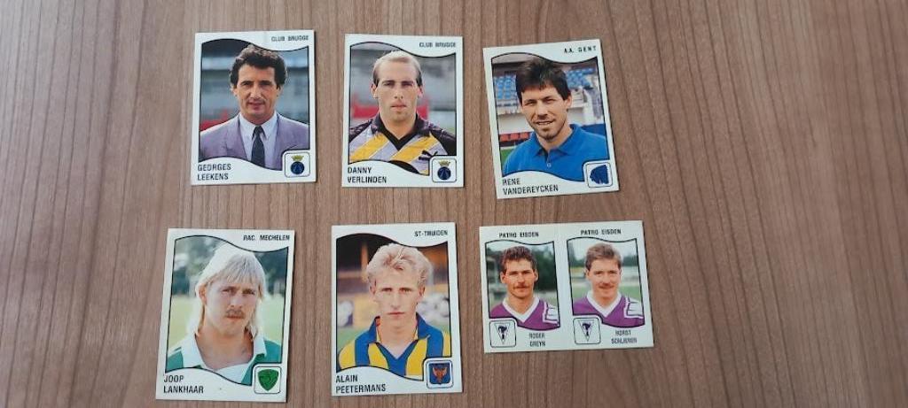 Panini Football 90.  6 stickers. Ook apart te koop., Verzamelen, Ophalen of Verzenden, Zo goed als nieuw, Sport