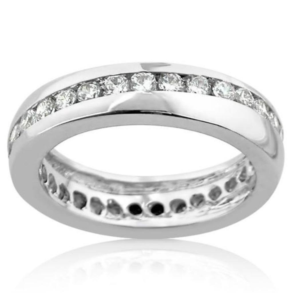 Bague Eternity pour femme en argent sterling 925 avec zircon, Neuf, Enlèvement ou Envoi, Argent, Argent
