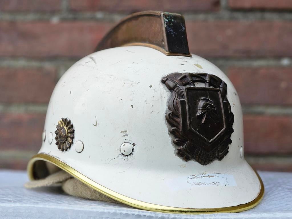 Brandweerhelm brandweer casque pompier Kraaijer, Verzamelen, Militaria | Algemeen, Ophalen of Verzenden