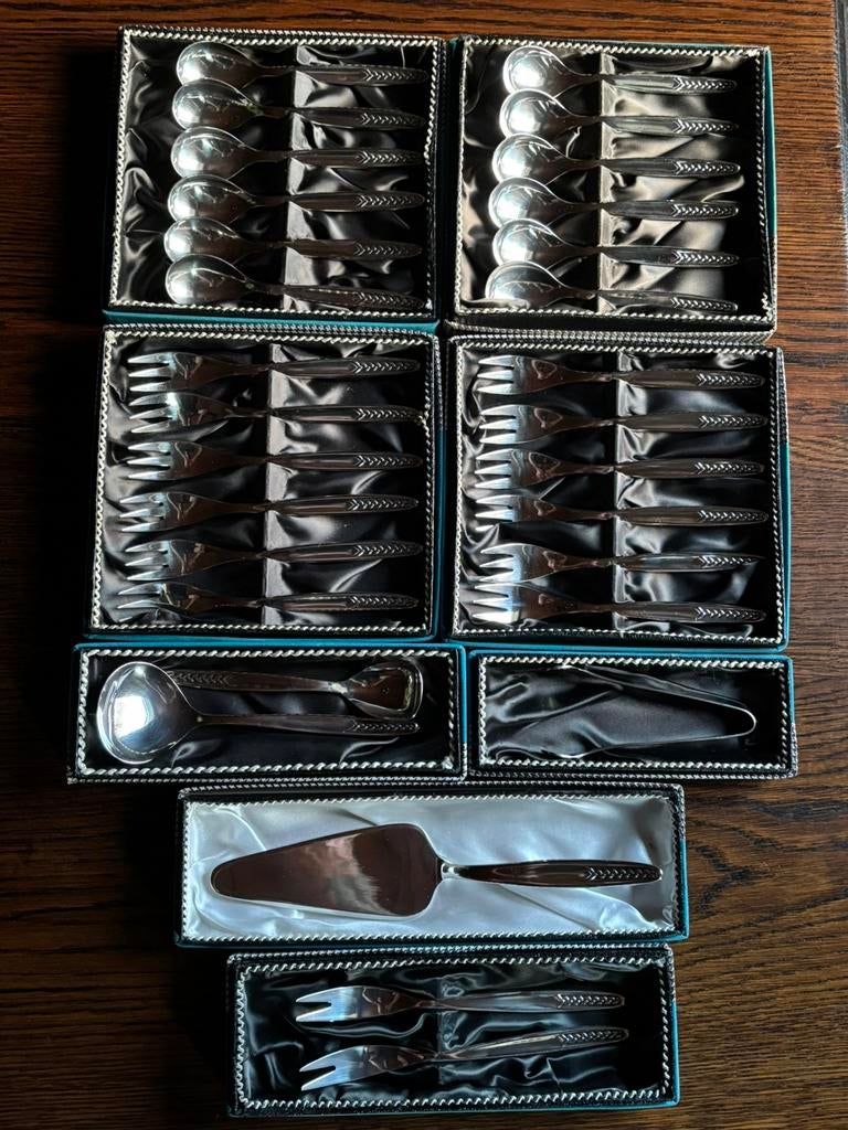 Jami “Diplomat” Alpacca 100 fijn zilver bestek “nieuw”, Antiquités & Art, Enlèvement