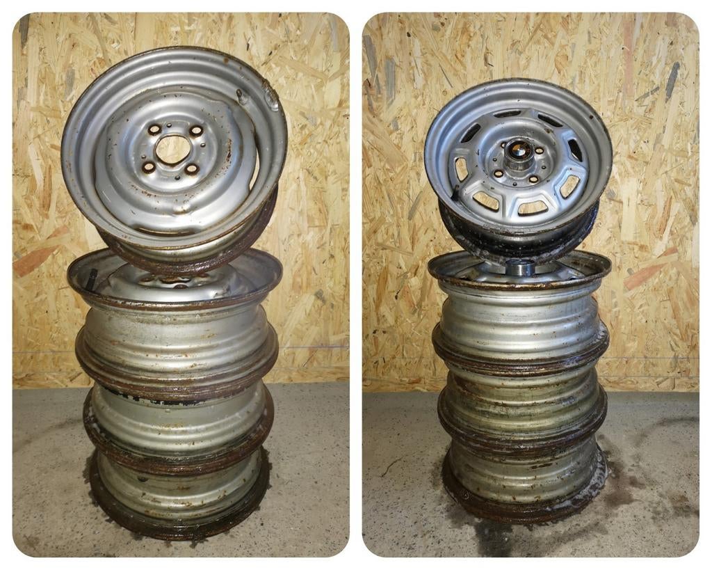 Jantes en tôles origines bmw e10 1502-2002tii, e6,  bmw e21, Jante(s)