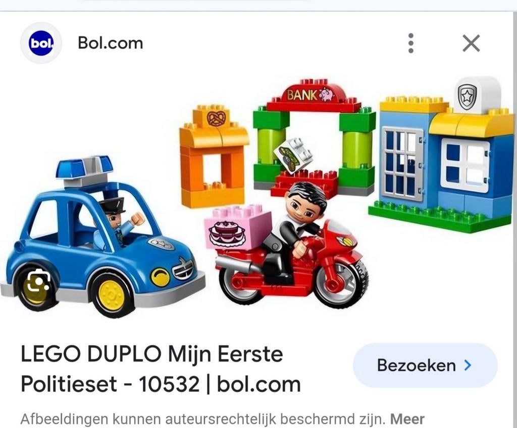 Duplo, mon premier set de police 10532, Enlèvement ou Envoi, Utilisé, Ensemble complet, Duplo