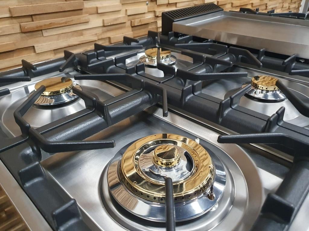 🔥 Réchaud Boretti de luxe 120cm en acier inoxydable 2 fours, Electroménager, Gaz, Classe énergétique A ou plus économe, Enlèvement ou Envoi