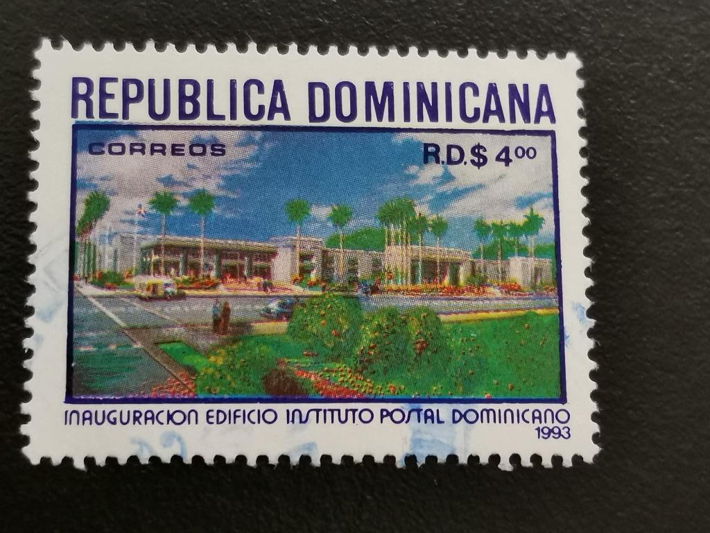 République dominicaine 1993 -inauguration du bâtiment postal, Enlèvement ou Envoi, Affranchi, Amérique centrale