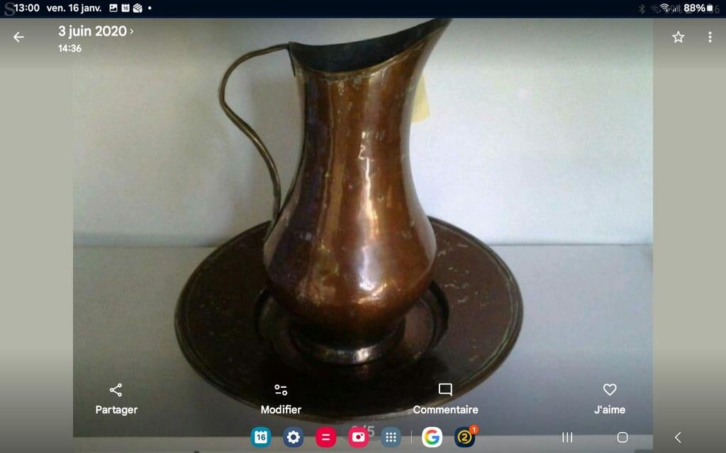 Lot d’articles en cuivre et etain., Enlèvement, Cuivre