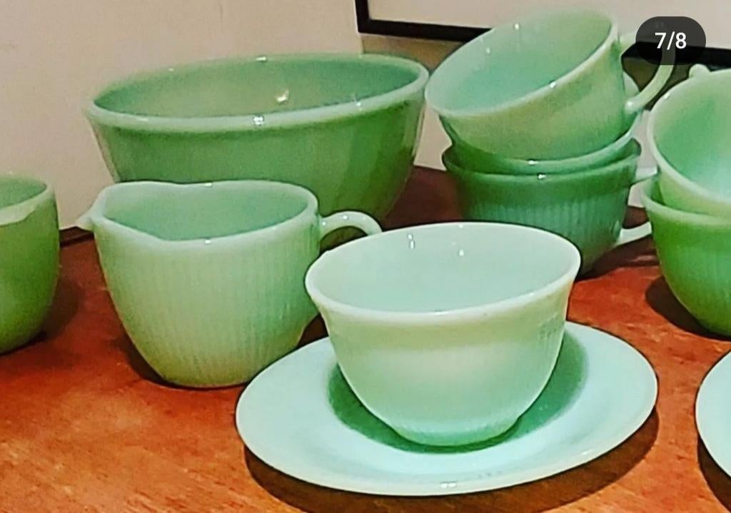 Jadeite fireking servies, Ophalen of Verzenden