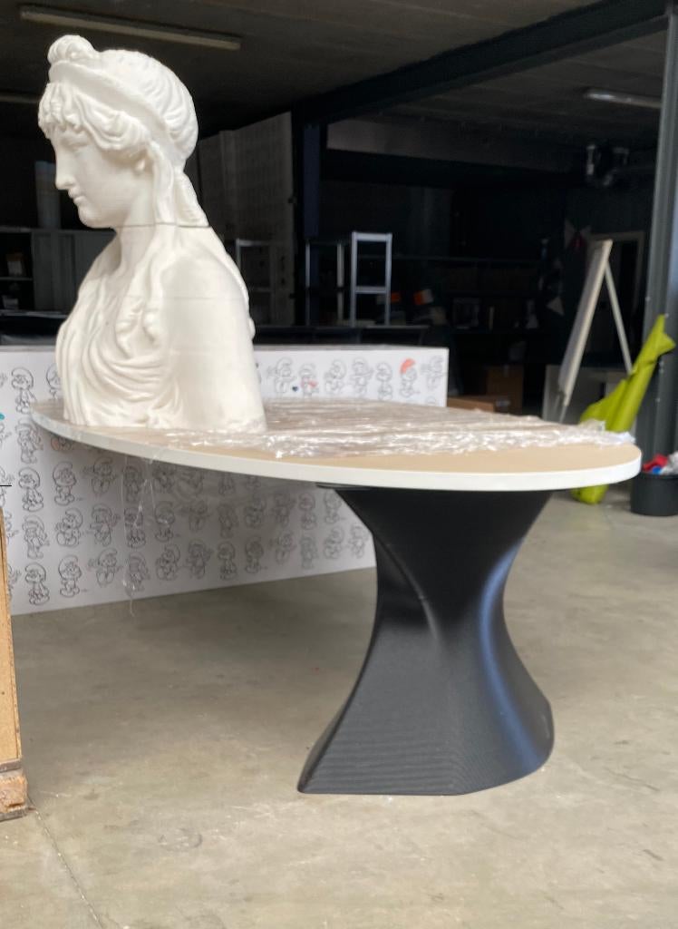 Design-wandtafel, Huis en Inrichting, Tafels | Sidetables, Nieuw, 75 cm of meer, 200 cm of meer, Ovaal, Overige materialen, Ophalen