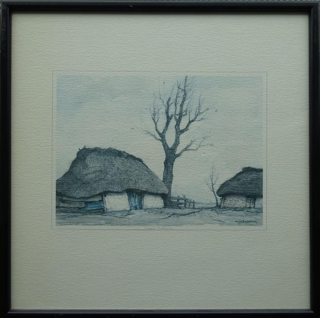 Twee etsen van Dirk Baksteen, Antiek en Kunst, Kunst | Etsen en Gravures, Ophalen of Verzenden