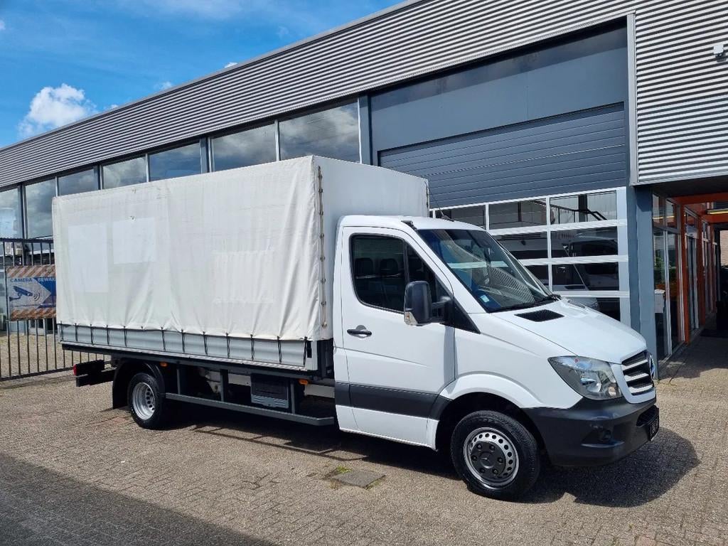 Mercedes-Benz Sprinter 514 CDI/ Huifzeil/ Airco/ EURO 6, Auto's, Achterwielaandrijving, Gebruikt, Euro 6, Wit