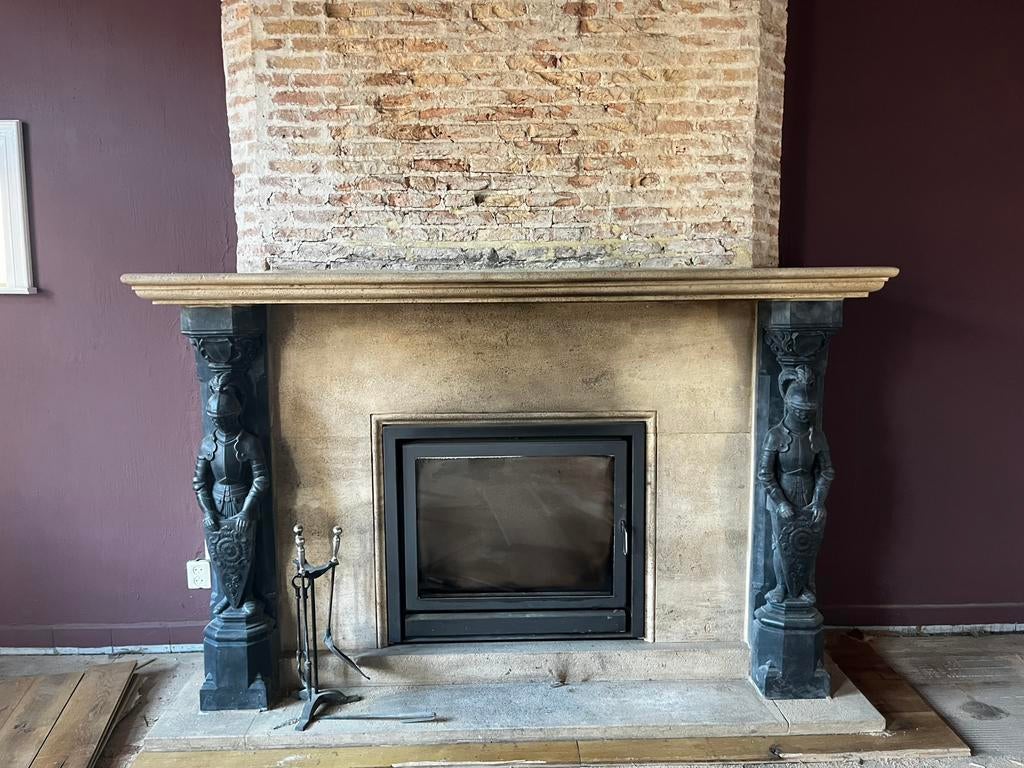 Schouw met houthaard en ridders, Huis en Inrichting, Ophalen, Zo goed als nieuw, Houthaard