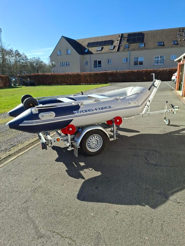Rubberboot 3,30m + trailer, Watersport en Boten, Speedboten, Ophalen, Gebruikt, 3 tot 6 meter