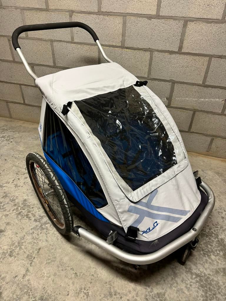 Fietskar XLC Duo voor 2 kinderen, Fietsen en Brommers, Fietsaccessoires | Aanhangwagens en Karren, Ophalen, Gebruikt, Opvouwbaar